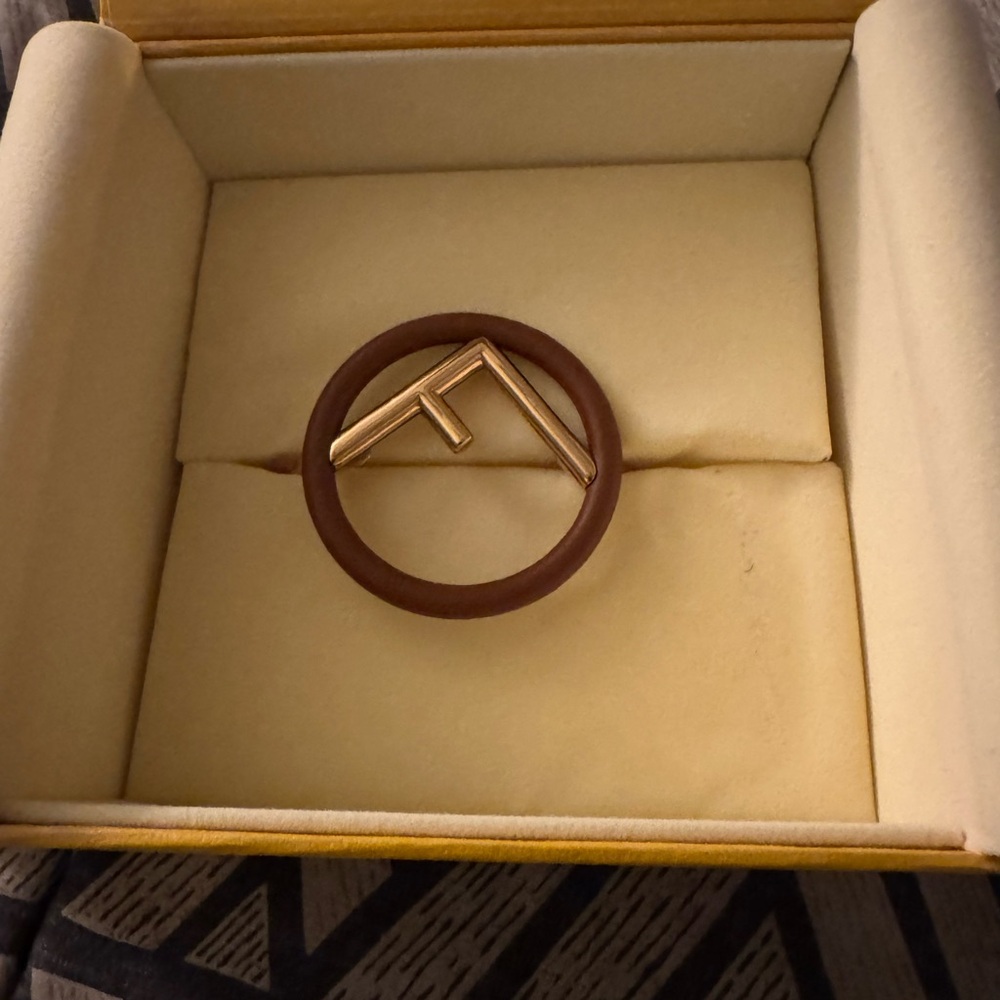 Fendi Brown and Gold Bracelet